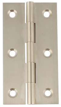Butt Hinge 76 x 40 mm Brass With fixed brass pin Polished brass