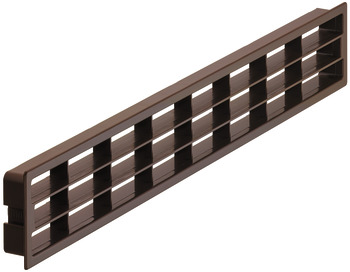 Ventilation Grille Rectangle 400x72mm Plastic Brown