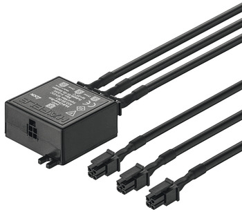 LED Multi Driver Box for Operating up to 3 Drivers with 1 Switch Up to 3 drivers/distributors with 1 switch can be switched using the switching function Black finish
