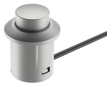 LED Push Switch Ø 14 mm  for use with Loox LED Lights Grey coloured finish