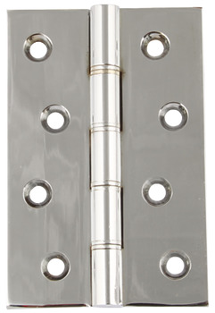 Butt Hinge DPBW Brass Square corners Length x width: 100 x 67 mm chrome plated