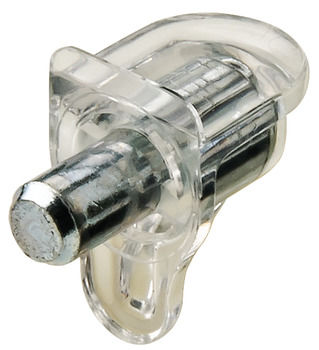 Shelf Support D5mm Plug Steel Glv/Plastic Trans - view 2