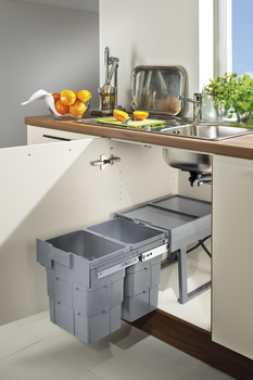 Flexible Hanging Frame for Blum Legrabox Ninka One2Seven Waste Bin System For cabinet width 500 mm Dark grey - view 2