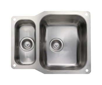 Sink 1.5 Bowl Sink Rangemaster Atlantic Classic Reversible position Main bowl 350 x 420 mm second bowl 156 x 342 mm reversible position micro-Sheen finish