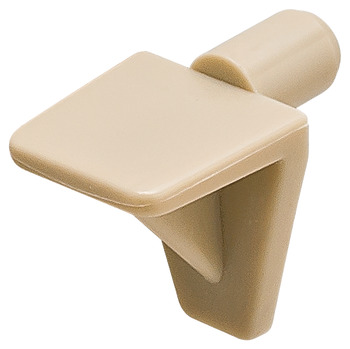 Shelf Support Plug in for Wooden and Glass Shelves and Ø 5 mm Hole with Grooved Plug for wooden and glass shelves Beige