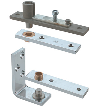 Pivot Set Double Action Frame Mounted Grade 304 Stainless Steel Allows doors to swing in either direction Satin
