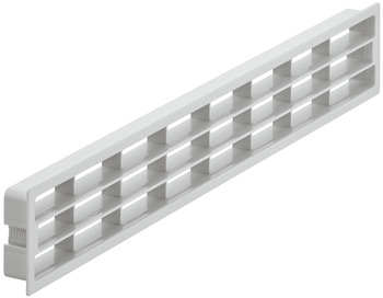 Ventilation Grille Rectangle 458x65mm Plastic Grey