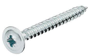 Hospa Flat Head Screw, PZ, Fully Threaded, Galvanized, 3.5 x 25 mm