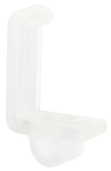 Shelf Retainer for Use with Plug in Shelf Support for 19 mm Shelf Thickness Transparent