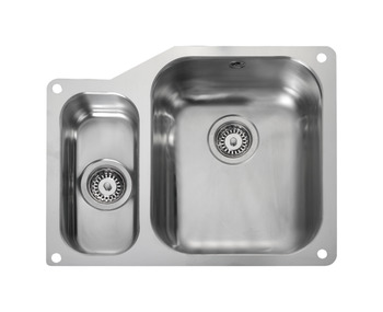 Sink 1.5 Bowl Rangemaster Atlantic Classic UB3515 Stainless steel sink undermount Half bowl on left