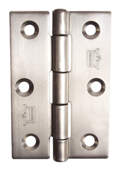 Butt Hinge 76 x 50 mm Grade 304 Stainless Steel Plain knuckle Satin