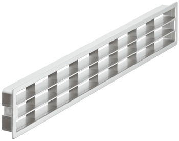 Ventilation Grille Rectangle 458x65mm Plastic Matte Silver