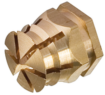 Spreading Press-Fit Sleeve Internal Thread M6 Brass for drill hole Ø: 8 mm Length 12 mm