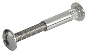 Connecting Screw 2-Piece with Sleeve and with Combi Slot M6 Thread for through-hole Ø 8 mm For wood thickness 36-46 mm length 20 mm