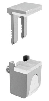 Shelf Support Clamp Design for Glass Shelves Kubic With rubber