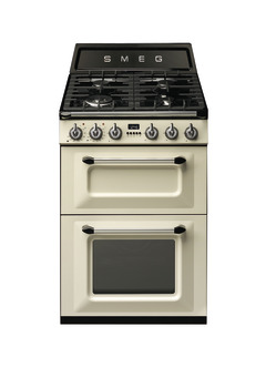 Cooker Dual Fuel Traditional Two Cavity Gas Hob 600mm Smeg Victoria TR62P - Cream enamel