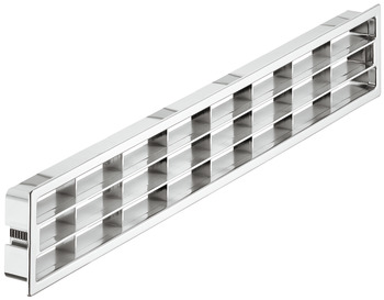 Ventilation Grille Rectangle 458x65mm Plastic PolChrome Plt