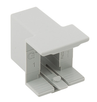 NPS Divider Rail Clip for Rect Rail Silver