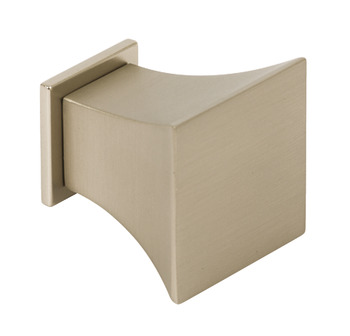 Knob with Backplate Zinc Alloy 30 x 30 mm Augusta Stainless steel effect