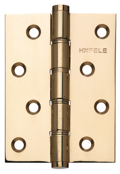 Butt Hinge DPBW 102 x 76 mm Brass Häfele Staggered hole pattern Polished