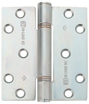 Butt Hinge Fixed Pin 3 Knuckle 100 x 88 mm Mild Steel Hi-Load Grade 13 BS EN 1935 Radius corners bright zinc