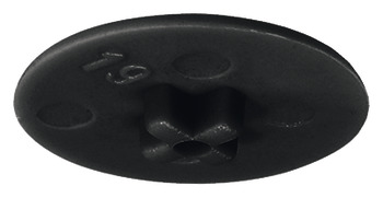 Minifix 15 Cover Caps PZ2 Plastic Black