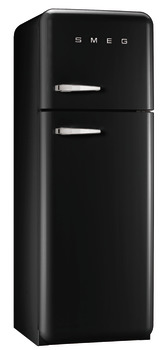 Fridge-Freezer Freestanding Total Capacity 298 Litres Smeg 50’s Style FAB30RBL5UK - Black right hand hinge