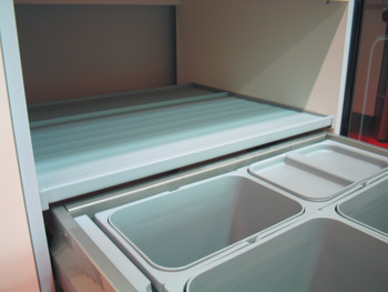Economic Lid Cover Plate for One2five and One2Seven Waste Bin System For cabinet width 400 mm light grey