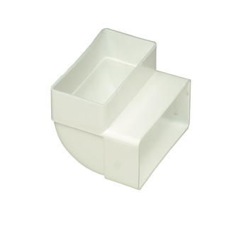 Connector Vertical 90° Bend Flame Retardant White System 4a