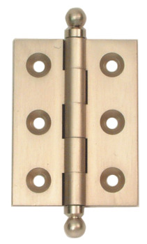 Butt Hinge Ball Finial Brass Unwashered Length x width: 50 x 38 mm polished chrome