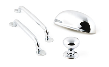 Restoration Cup Handle Brs Polished Chrome 96mm Fixing Centres - view 2