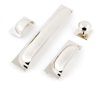 Queslett Cup Handle Brass Polished Nickel 202mm Fixing Centres - view 2