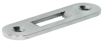 Striking plate for Symo roller shutter rim lock Steel nickel plated nickel plated
