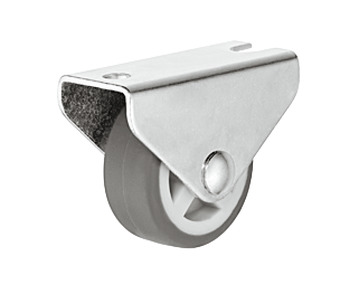 D15mm Castor Fixed without Brake Plastic Galvanised - view 2