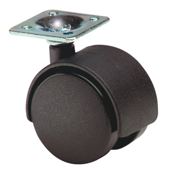 Swivel Twin Wheel Castor without Brake Ø 40-50 mm Hooded 38 mm Plate Fixing Wheel Ø 40 mm load capacity 35 kg