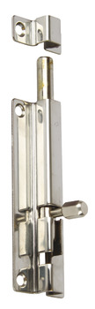 Barrel Bolt Straight or Cranked Neck Width 38 mm Stainless Steel Straight 100 x 38 mm polished