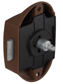 Push Button Lock with Push Button Locking Backset 25 mm Backset 25 mm Brown