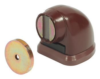 Door Holder Pull 20 kg for Floor Mounting Magnetic Brown