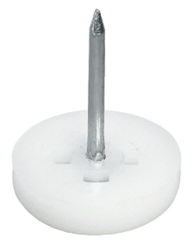Pin Type Glide White Plastic Glide Ø 10 mm