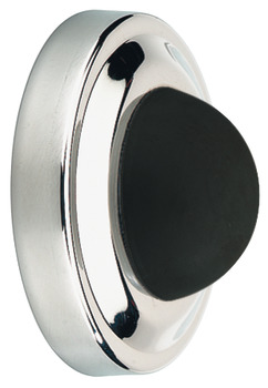 Wall Bumper Wall Fixing Stainless Steel or Brass Startec With black rubber buffer Polished brass