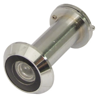 Door Viewer 200° Viewing Angle Brass To suit doors 40-55 mm thick polished chrome