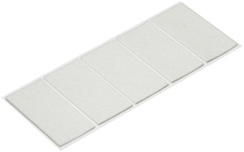 Felt Glide Rectangular Self Adhesive L x W: 100 x 50 mm white