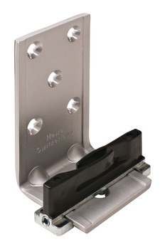 Single Lower Guide Hawa-Confort Top hung system Silver anodised aluminium bracket