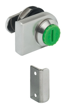 Glass Door Lever Lock Case for Glass Thickness 4-10 mm Symo 3000 For combination with Symo cylinder removable core Closure direction A (D F G*) matt nickel plated