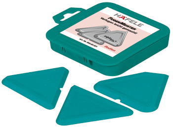 Radius Jig Häfele for Evenly Smoothing Sealants Plastic green 003.52.221