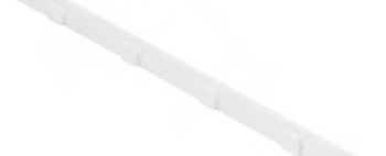 Storage System for Under Sink Drawers Additional Fixing Rail for Storage Trays Ninka Banio Length 505 mm x height 27 mm x depth 8 mm White finish