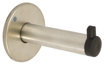 Buffered Coat Hook 316 L Cubicle Fittings for 13 mm Board Partitions PBA Stainless steel Satin finish