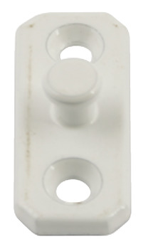 Stud Plate for Concealed Restrictor Stainless Steel and Zinc Alloy Height 9.5 mm white