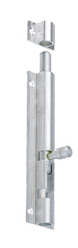 Barrel Bolt Straight or Cranked Face Fixing Width 23 mm Aluminium Satin anodised Straight length x width: 102 x 23 mm