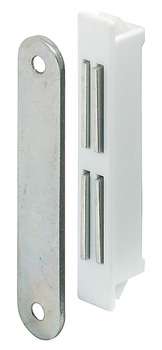Magnetic Catch Pull 8.0 kg for Mounting into Metal or Plastic White catch